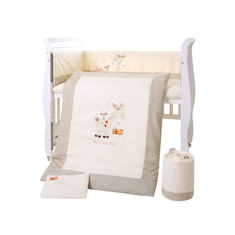 Yarra Farm 7-Piece Baby Bedding Set | 100% Cotton Crib Set with Bumper, Quilt & Pillow | for Boys & Girls 0-3 Years