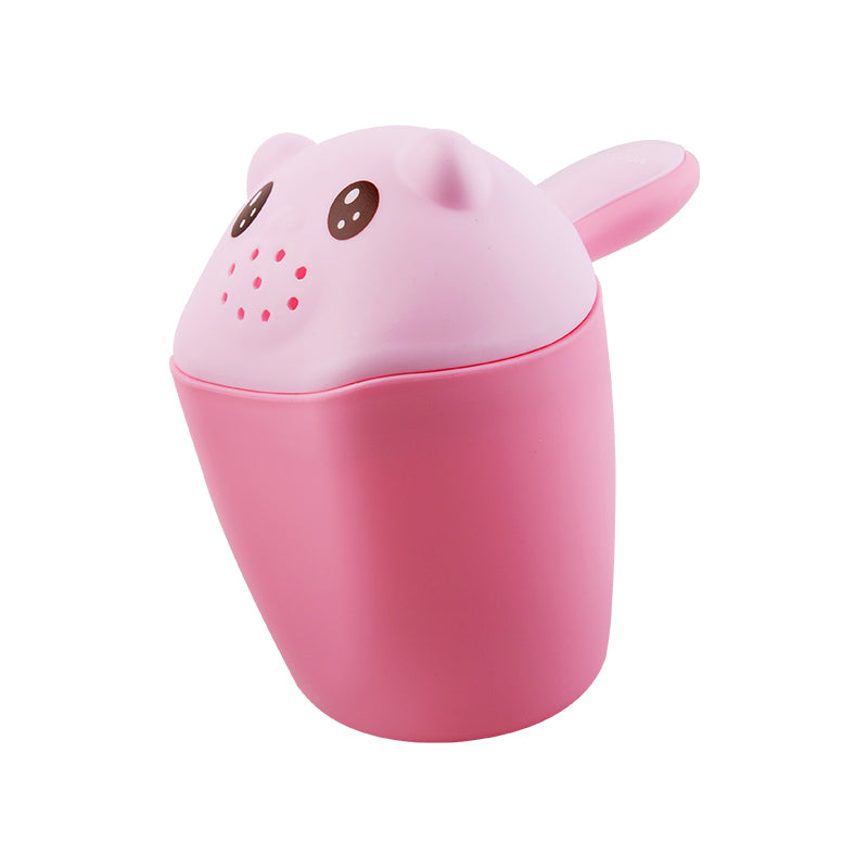 Baby Shampoo Rinse Cup - Bear-Shaped Bath Wash Cup for Toddlers & Kids, BPA-Free (Blue, Pink, Green)