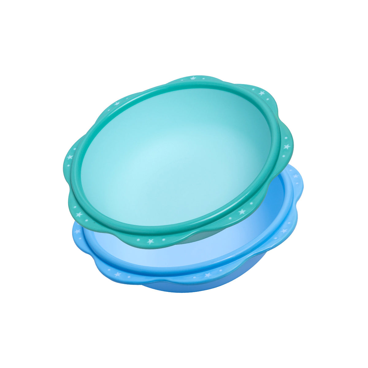 Austtbaby Petal Baby Bath Basin | 23cm Inner Diameter BPA-Free Plastic Wash Basin for Newborn Care (Pink, Green, Blue)