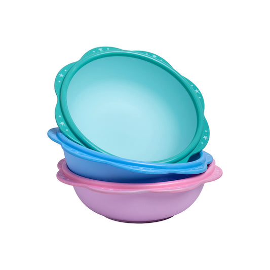 Austtbaby Petal Baby Bath Basin | 23cm Inner Diameter BPA-Free Plastic Wash Basin for Newborn Care (Pink, Green, Blue)