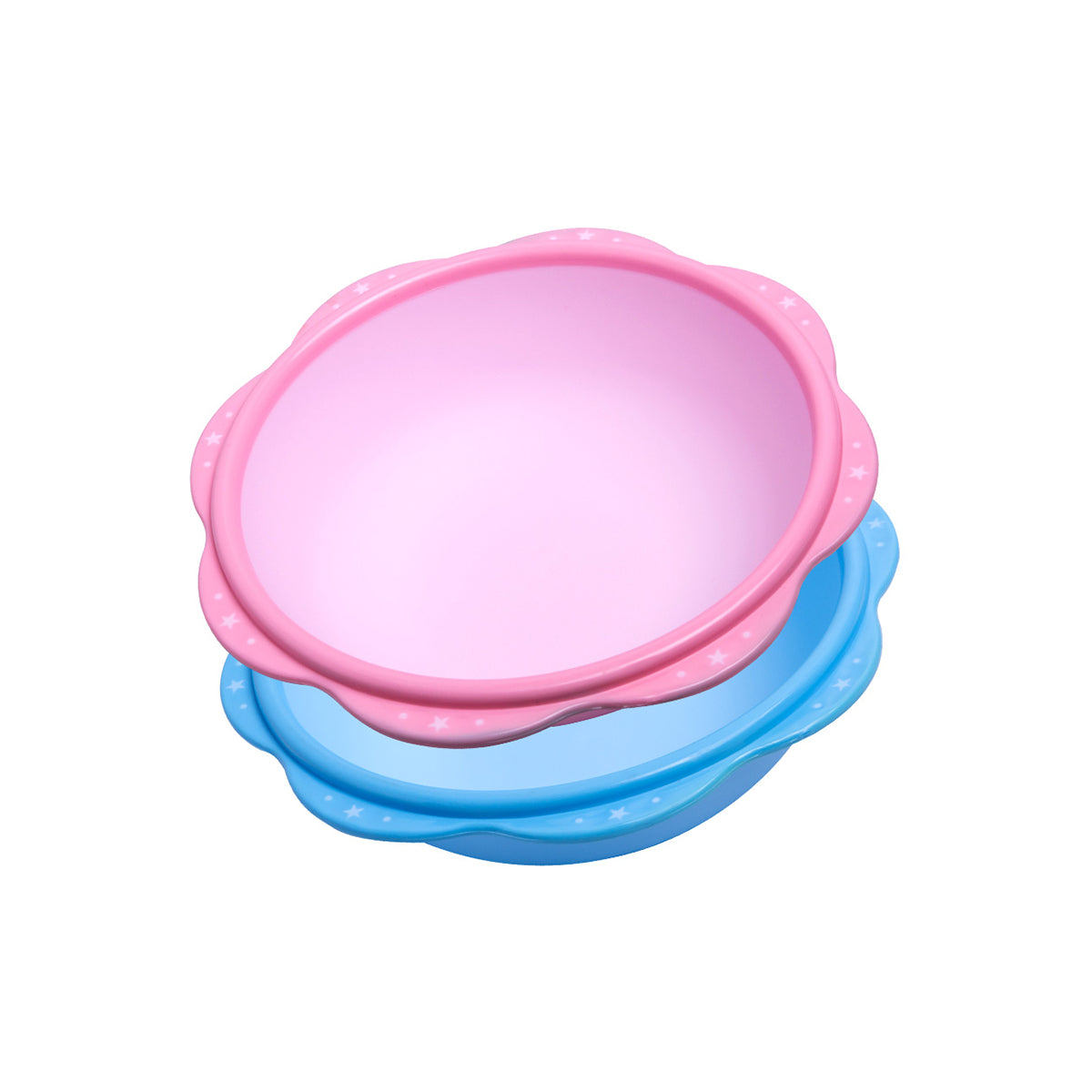 Austtbaby Petal Baby Bath Basin | 23cm Inner Diameter BPA-Free Plastic Wash Basin for Newborn Care (Pink, Green, Blue)