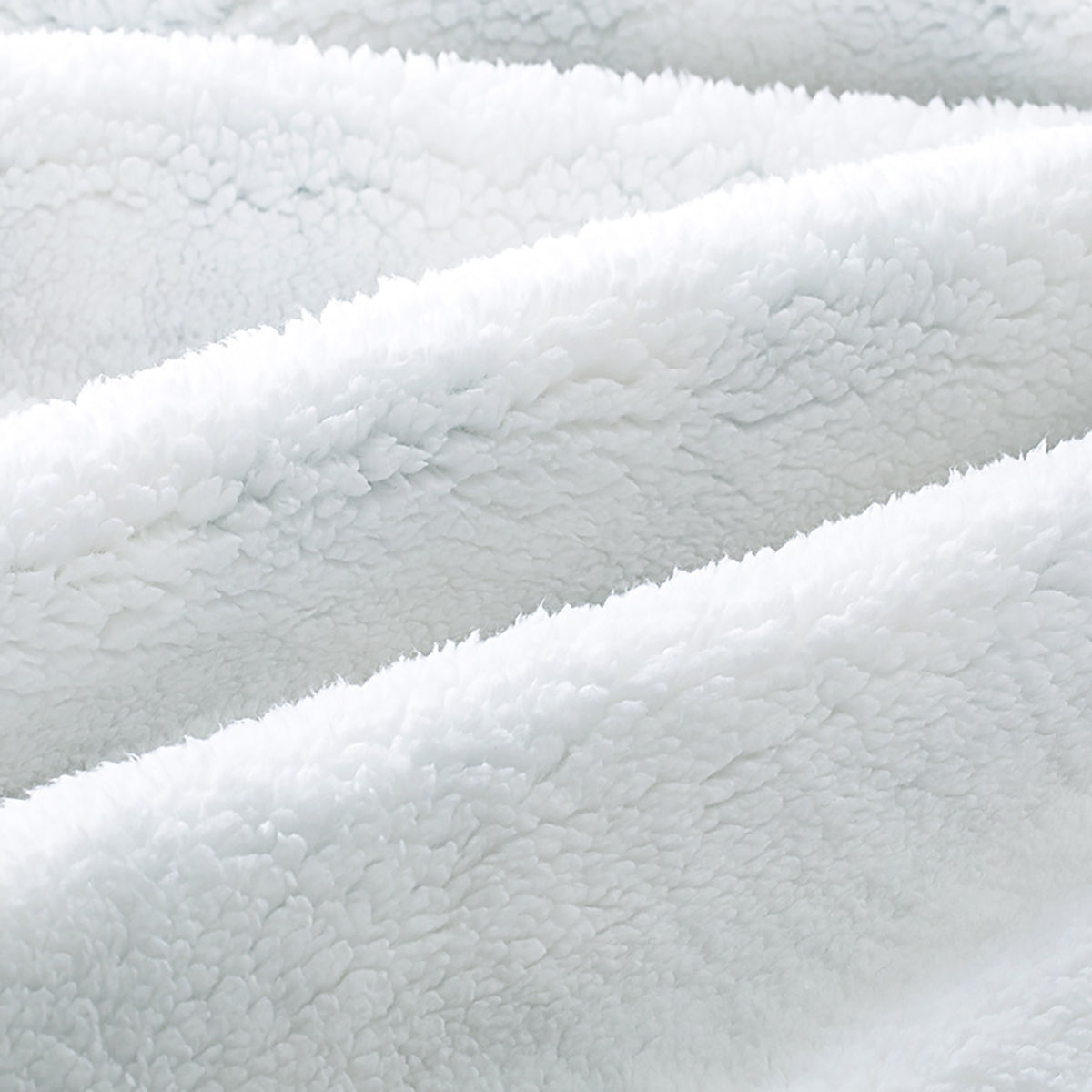 Baby Sherpa Fleece Blanket - Reversible Cotton Knit & Plush, 125x100cm