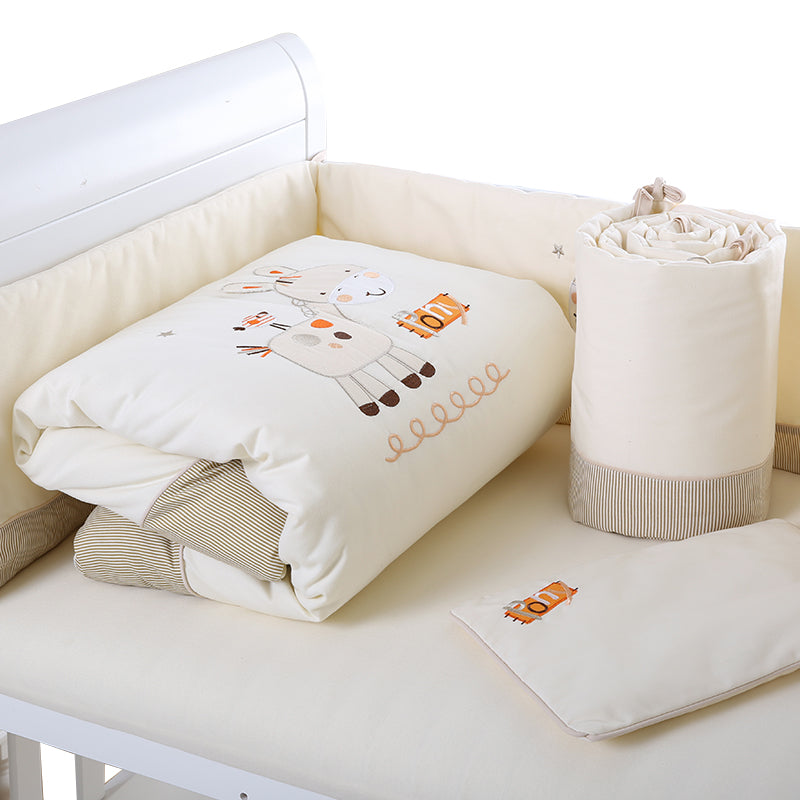 Yarra Farm 7-Piece Baby Bedding Set | 100% Cotton Crib Set with Bumper, Quilt & Pillow | for Boys & Girls 0-3 Years