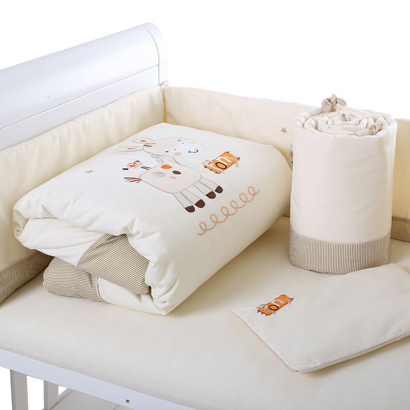 Washing Lane 7-Piece Baby Bedding Set | 100% Cotton Nursery Set with Bumper, Quilt & Pillow | for Newborn to 3 Years