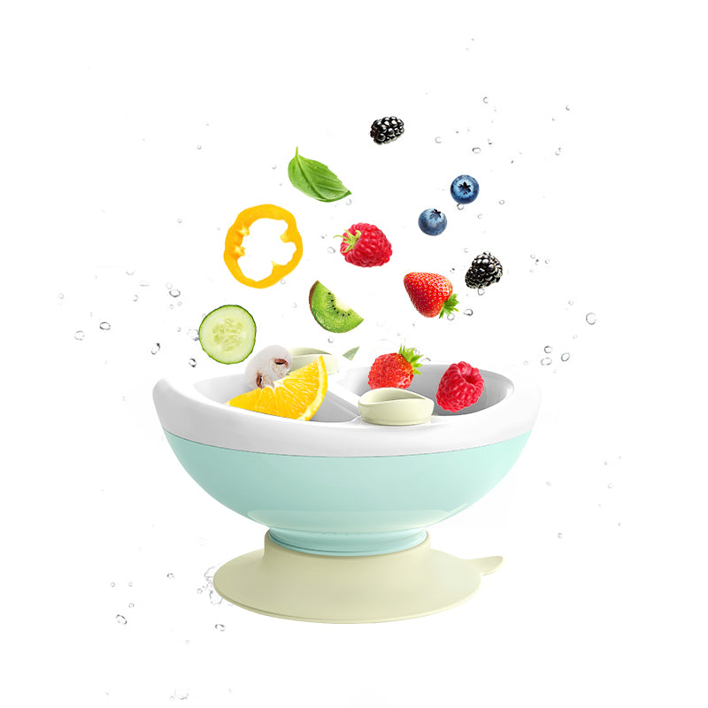 Kids Insulated Feeding Bowl - 250ml Thermal Warming Bowl with Spoon for Babies & Toddlers, BPA-Free (Mist Green, Coral Pink)