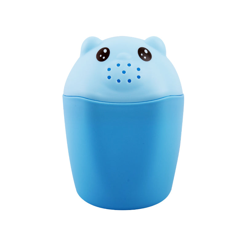 Baby Shampoo Rinse Cup - Bear-Shaped Bath Wash Cup for Toddlers & Kids, BPA-Free (Blue, Pink, Green)
