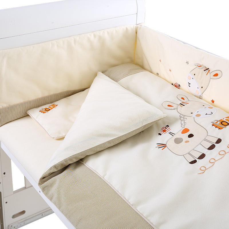 Washing Lane 7-Piece Baby Bedding Set | 100% Cotton Nursery Set with Bumper, Quilt & Pillow | for Newborn to 3 Years
