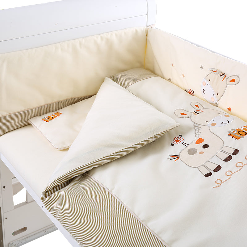 Yarra Farm 7-Piece Baby Bedding Set | 100% Cotton Crib Set with Bumper, Quilt & Pillow | for Boys & Girls 0-3 Years