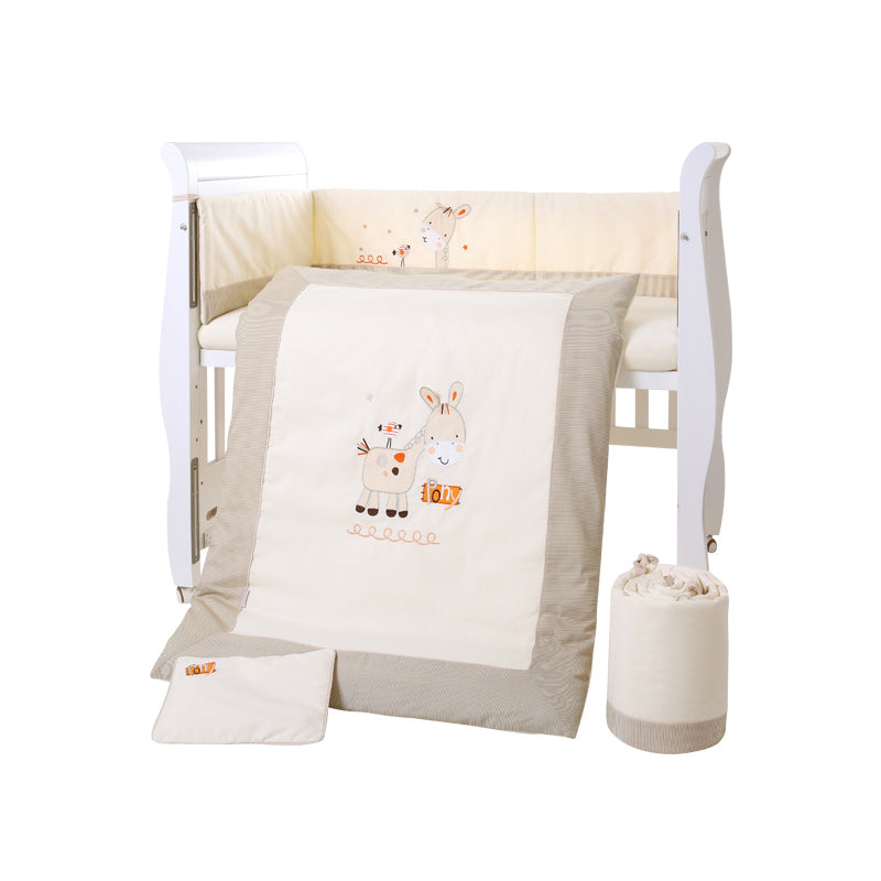 Yarra Farm 7-Piece Baby Bedding Set | 100% Cotton Crib Set with Bumper, Quilt & Pillow | for Boys & Girls 0-3 Years