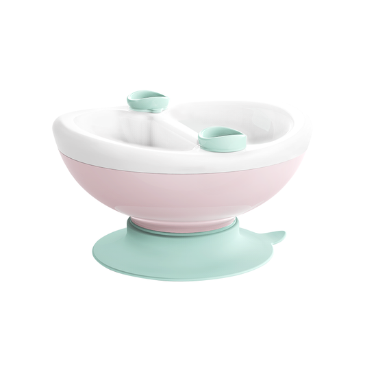 Kids Insulated Feeding Bowl - 250ml Thermal Warming Bowl with Spoon for Babies & Toddlers, BPA-Free (Mist Green, Coral Pink)