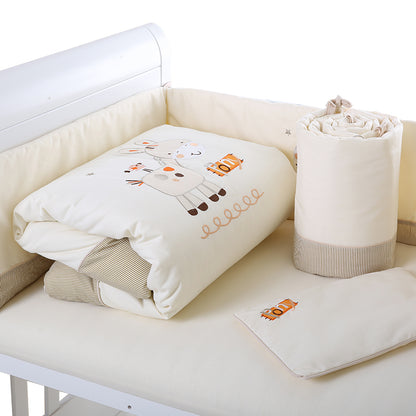 Washing Lane 7-Piece Baby Bedding Set | 100% Cotton Nursery Set with Bumper, Quilt & Pillow | for Newborn to 3 Years