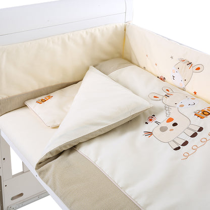Washing Lane 7-Piece Baby Bedding Set | 100% Cotton Nursery Set with Bumper, Quilt & Pillow | for Newborn to 3 Years
