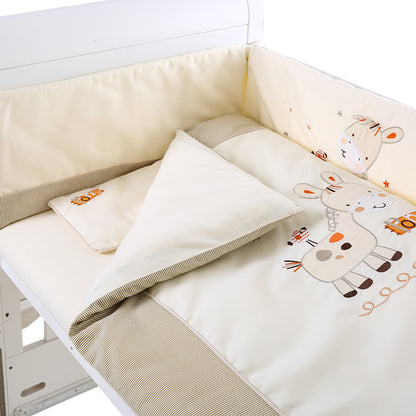 Yarra Farm 7-Piece Baby Bedding Set | 100% Cotton Crib Set with Bumper, Quilt & Pillow | for Boys & Girls 0-3 Years