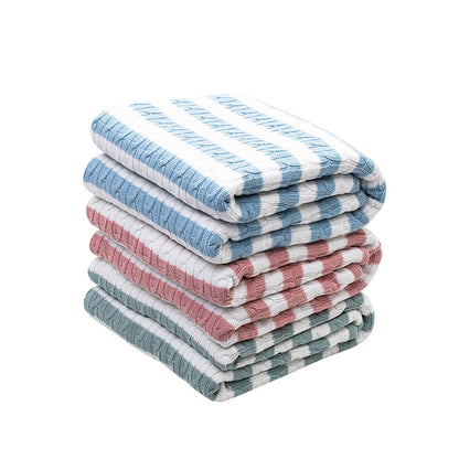 Baby Sherpa Fleece Blanket - Reversible Cotton Knit & Plush, 125x100cm